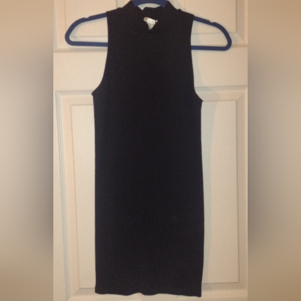 Bozzolo high neck black mini dress